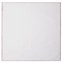Viola Milano Ties & Bow Ties-- Carlo Riva Cotton/Linen Pocket Square - Red - Handmade in Italy - Luxury Exclusive Collection - Avvenice