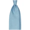 Viola Milano Ties & Bow Ties-- Chain Circle Selftipped Italian Silk Tie - Light Blue - Handmade in Italy - Luxury Exclusive Collection - Avvenice