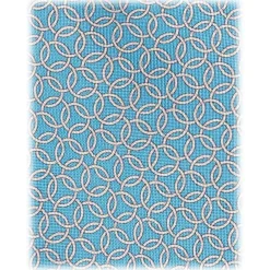 Viola Milano Ties & Bow Ties-- Chain Circle Selftipped Italian Silk Tie - Light Blue - Handmade in Italy - Luxury Exclusive Collection - Avvenice
