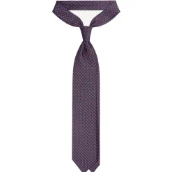 Viola Milano Ties & Bow Ties-- Chain Pattern Selftipped Silk Tie - Navy - Handmade in Italy - Luxury Exclusive Collection - Avvenice