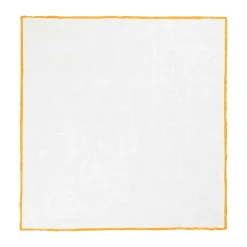 Viola Milano Ties & Bow Ties-- Classic Linen Pocket Square - Orange - Handmade in Italy - Luxury Exclusive Collection - Avvenice