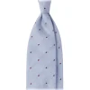 Viola Milano Ties & Bow Ties-- Classic Polka Dot 3-Fold Grenadine Tie - Light Blue/Brown - Handmade in Italy - Luxury Exclusive Collection - Avvenice