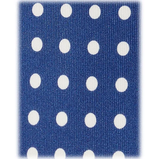 Viola Milano Ties & Bow Ties-- Classic Polka Dot Selftipped Silk Tie - Blue/White - Handmade in Italy - Luxury Exclusive Collection - Avvenice