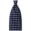 Viola Milano Ties & Bow Ties-- Classic Polka Dot Selftipped Silk Tie - Navy - Handmade in Italy - Luxury Exclusive Collection - Avvenice