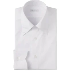 Viola Milano Shirts-- Classic Solid Button-Down Collar Dress Shirt - White - Handmade in Italy - Luxury Exclusive Collection - Avvenice