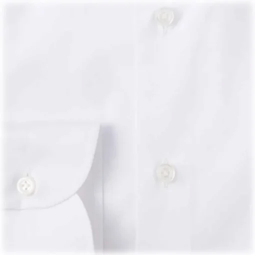 Viola Milano Shirts-- Classic Solid Button-Down Collar Dress Shirt - White - Handmade in Italy - Luxury Exclusive Collection - Avvenice