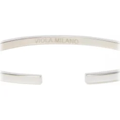 Viola Milano Bracelets-- Classic Sterling Silver Bangle - Small - Handmade in Italy - Luxury Exclusive Collection - Avvenice