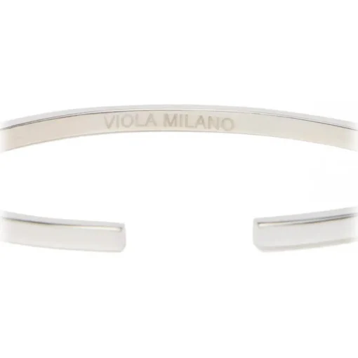 Viola Milano Bracelets-- Classic Sterling Silver Bangle - Small - Handmade in Italy - Luxury Exclusive Collection - Avvenice
