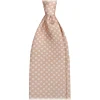 Viola Milano Ties & Bow Ties-- Clover Floral Selftipped Italian Silk Tie - Sand - Handmade in Italy - Luxury Exclusive Collection - Avvenice