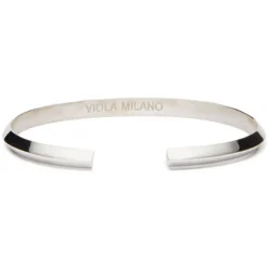 Viola Milano Bracelets-- Cristal Shape Sterling Silver Bangle - Handmade in Italy - Luxury Exclusive Collection - Avvenice