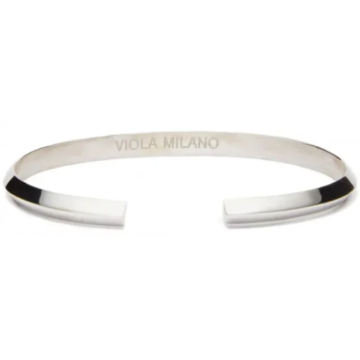 Viola Milano Bracelets-- Cristal Shape Sterling Silver Bangle - Handmade in Italy - Luxury Exclusive Collection - Avvenice