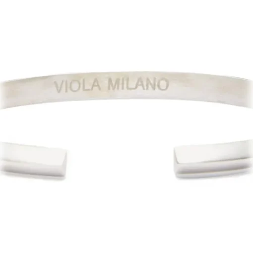 Viola Milano Bracelets-- Cristal Shape Sterling Silver Bangle - Handmade in Italy - Luxury Exclusive Collection - Avvenice