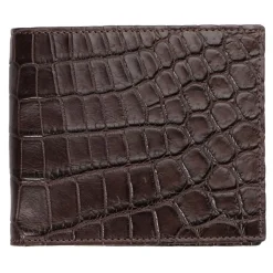 Viola Milano Wallets-- Crocodile Slim Wallet - Brown - Handmade in Italy - Luxury Exclusive Collection - Avvenice