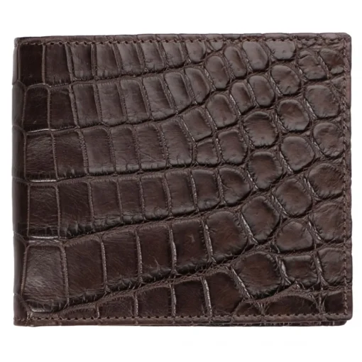 Viola Milano Wallets-- Crocodile Slim Wallet - Brown - Handmade in Italy - Luxury Exclusive Collection - Avvenice
