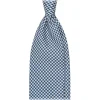 Viola Milano Ties & Bow Ties-- Cross Pattern Selftipped Silk Tie - Navy/White - Handmade in Italy - Luxury Exclusive Collection - Avvenice