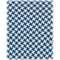 Viola Milano Ties & Bow Ties-- Cross Pattern Selftipped Silk Tie - Navy/White - Handmade in Italy - Luxury Exclusive Collection - Avvenice