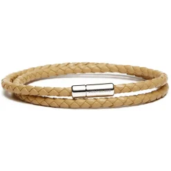 Viola Milano Bracelets-- Double Braided Italian Leather Bracelet - Caramel - Handmade in Italy - Luxury Exclusive Collection - Avvenice