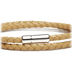 Viola Milano Bracelets-- Double Braided Italian Leather Bracelet - Caramel - Handmade in Italy - Luxury Exclusive Collection - Avvenice