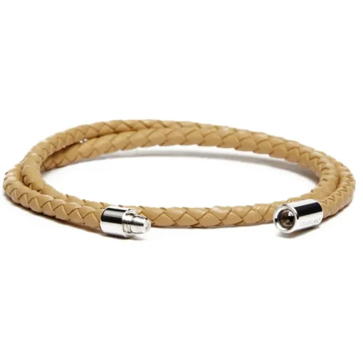 Viola Milano Bracelets-- Double Braided Italian Leather Bracelet - Caramel - Handmade in Italy - Luxury Exclusive Collection - Avvenice