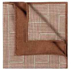 Viola Milano Ties & Bow Ties-- DoubleFace Herringbone 100% Cashmere Pocket Square - Coffee Mix - Handmade in Italy - Luxury Exclusive Collection - Avvenice