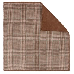 Viola Milano Ties & Bow Ties-- DoubleFace Herringbone 100% Cashmere Pocket Square - Coffee Mix - Handmade in Italy - Luxury Exclusive Collection - Avvenice