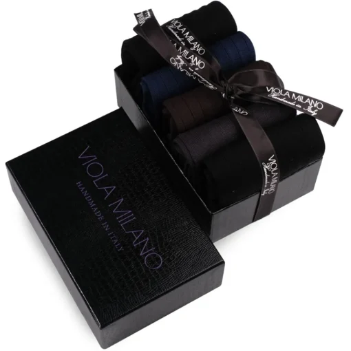 Viola Milano Accessories-- Essential Filo Scozia Socks Package - Handmade in Italy - Luxury Exclusive Collection - Avvenice