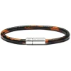 Viola Milano Bracelets-- Genuine Italian Leather Bracelet - Orange Camo - Handmade in Italy - Luxury Exclusive Collection - Avvenice