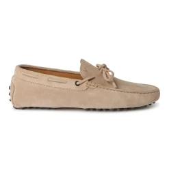 Viola Milano Shoes-- Gommino Suede Loafer - Beige - Handmade in Italy - Luxury Exclusive Collection - Avvenice