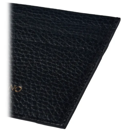 Viola Milano Wallets-- Grain Leather Credit Card Holder - Navy - Handmade in Italy - Luxury Exclusive Collection - Avvenice