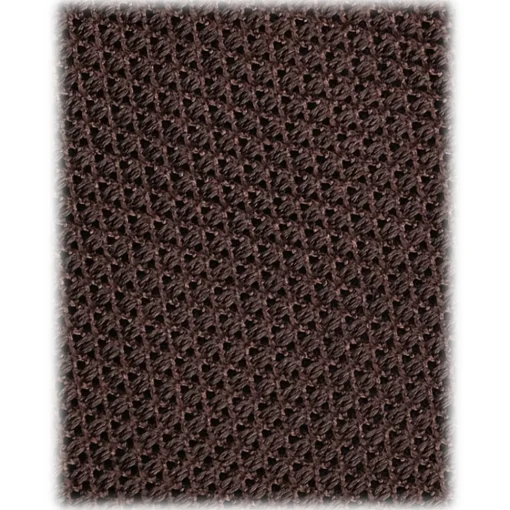 Viola Milano Ties & Bow Ties-- Grenadine Garza Fina Unlined Tie - Brown - Handmade in Italy - Luxury Exclusive Collection - Avvenice