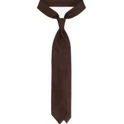 Viola Milano Ties & Bow Ties-- Grenadine Garza Fina Unlined Tie - Brown - Handmade in Italy - Luxury Exclusive Collection - Avvenice
