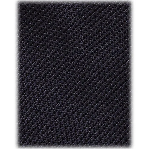 Viola Milano Ties & Bow Ties-- Grenadine Garza Fina 7-Fold Unlined Tie - Navy - Handmade in Italy - Luxury Exclusive Collection - Avvenice