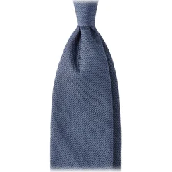 Viola Milano Ties & Bow Ties-- Grenadine Garza Fina 7-Fold Unlined Tie - Sea - Handmade in Italy - Luxury Exclusive Collection - Avvenice