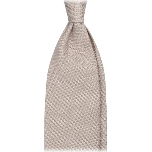 Viola Milano Ties & Bow Ties-- Grenadine Garza Fina Unlined Tie - Ivory - Handmade in Italy - Luxury Exclusive Collection - Avvenice