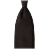 Viola Milano Ties & Bow Ties-- Grenadine Garza Grossa Unlined Tie - Black - Handmade in Italy - Luxury Exclusive Collection - Avvenice