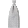 Viola Milano Ties & Bow Ties-- Grenadine Garza Grossa Unlined Tie - Ice - Handmade in Italy - Luxury Exclusive Collection - Avvenice