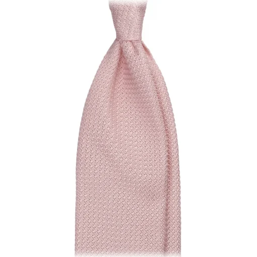 Viola Milano Ties & Bow Ties-- Grenadine Garza Grossa Unlined Tie - Pink - Handmade in Italy - Luxury Exclusive Collection - Avvenice