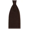 Viola Milano Ties & Bow Ties-- Knitted Limited Label V-End Silk Tie - Brown - Handmade in Italy - Luxury Exclusive Collection - Avvenice