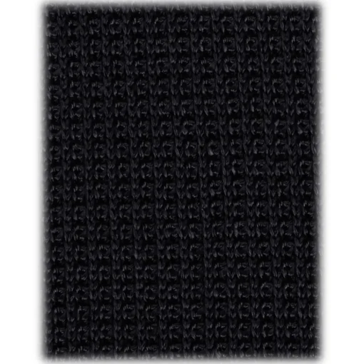 Viola Milano Ties & Bow Ties-- Knitted Limited Label V-End Silk Tie - Navy - Handmade in Italy - Luxury Exclusive Collection - Avvenice