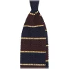 Viola Milano Ties & Bow Ties-- Knitted Multi Stripe Silk Tie - Brown Mix - Handmade in Italy - Luxury Exclusive Collection - Avvenice