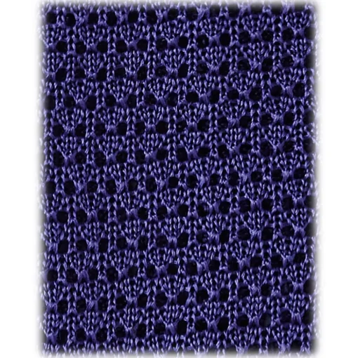 Viola Milano Ties & Bow Ties-- Knitted Solid V-End Silk Tie - Purple - Handmade in Italy - Luxury Exclusive Collection - Avvenice
