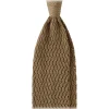 Viola Milano Ties & Bow Ties-- Knitted Zig Zag Pattern Silk Tie - Taupe - Handmade in Italy - Luxury Exclusive Collection - Avvenice