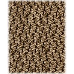 Viola Milano Ties & Bow Ties-- Knitted Zig Zag Pattern Silk Tie - Taupe - Handmade in Italy - Luxury Exclusive Collection - Avvenice