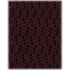 Viola Milano Ties & Bow Ties-- Knitted Zig Zag Pattern Silk Tie - Burgundy - Handmade in Italy - Luxury Exclusive Collection - Avvenice