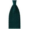 Viola Milano Ties & Bow Ties-- Knitted Zig Zag Pattern Silk Tie - Spring Forest - Handmade in Italy - Luxury Exclusive Collection - Avvenice