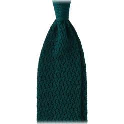 Viola Milano Ties & Bow Ties-- Knitted Zig Zag Pattern Silk Tie - Spring Forest - Handmade in Italy - Luxury Exclusive Collection - Avvenice