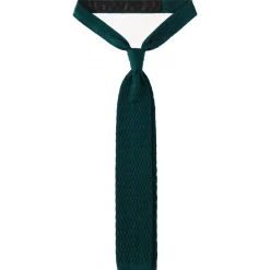 Viola Milano Ties & Bow Ties-- Knitted Zig Zag Pattern Silk Tie - Spring Forest - Handmade in Italy - Luxury Exclusive Collection - Avvenice