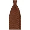 Viola Milano Ties & Bow Ties-- Knitted Zig Zag Pattern Silk Tie - Light Brown - Handmade in Italy - Luxury Exclusive Collection - Avvenice