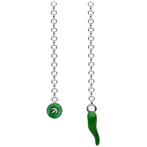 Viola Milano Necklaces-- Lapel Chain in 100% Sterling Silver - Apple - Handmade in Italy - Luxury Exclusive Collection - Avvenice