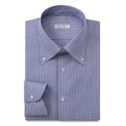 Viola Milano Shirts-- Long Sleeve Shirt - Navy and White - Handmade in Italy - Luxury Exclusive Collection - Avvenice